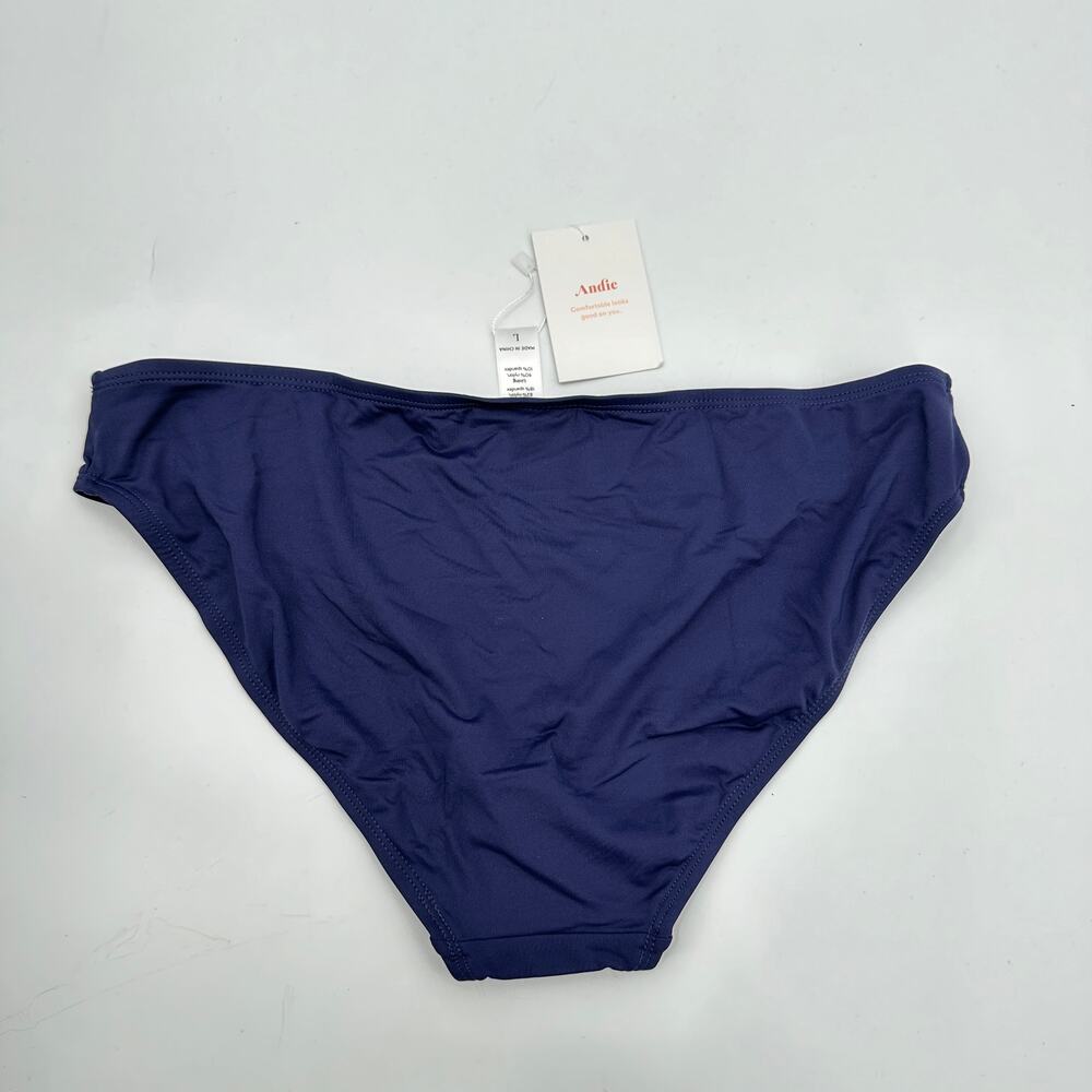 ANDIE SWIM NWT The Bikini Bottom in Navy // L - Picture 8 of 8